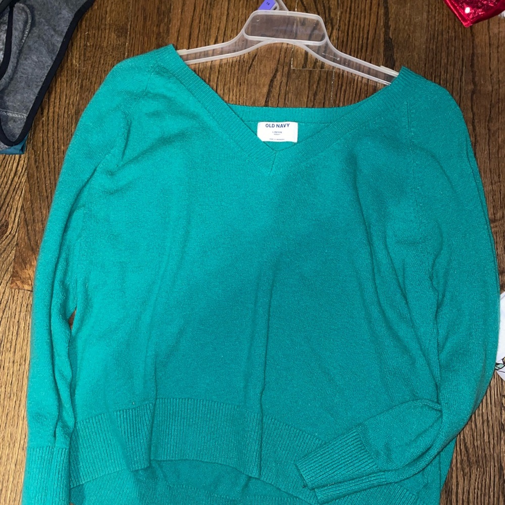 Old Navy Women's V-Neck Sweater in Teal